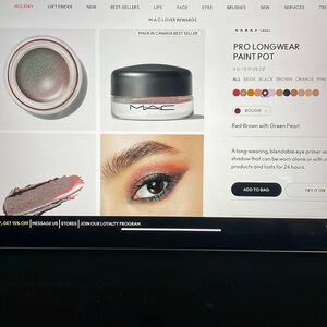 Mac Pro long wear paint pot  size 5G/ 0.17 OZ